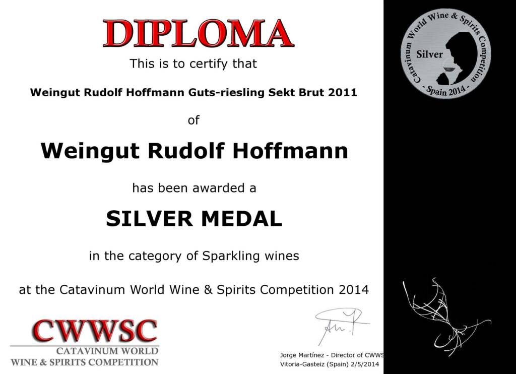 Silver Medal for Guts-Riesling Sekt Brut 2011