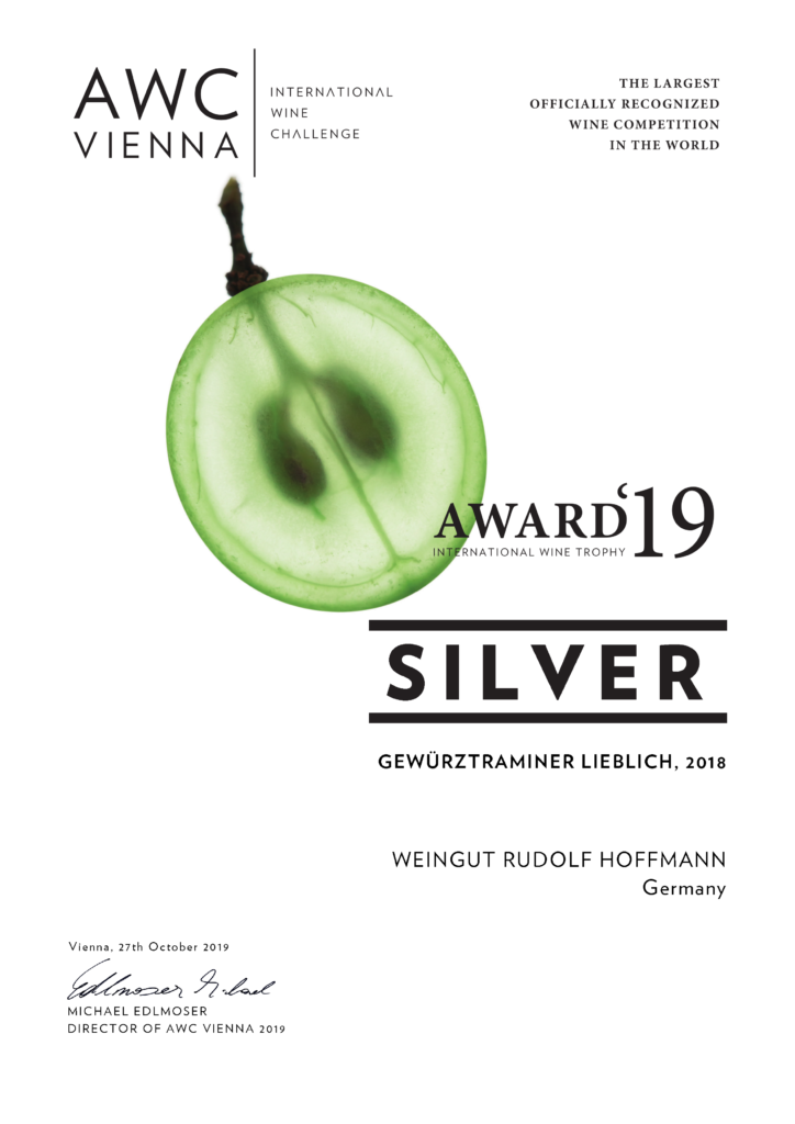 AWC Silber für Gewürztraminer Lieblich 2018