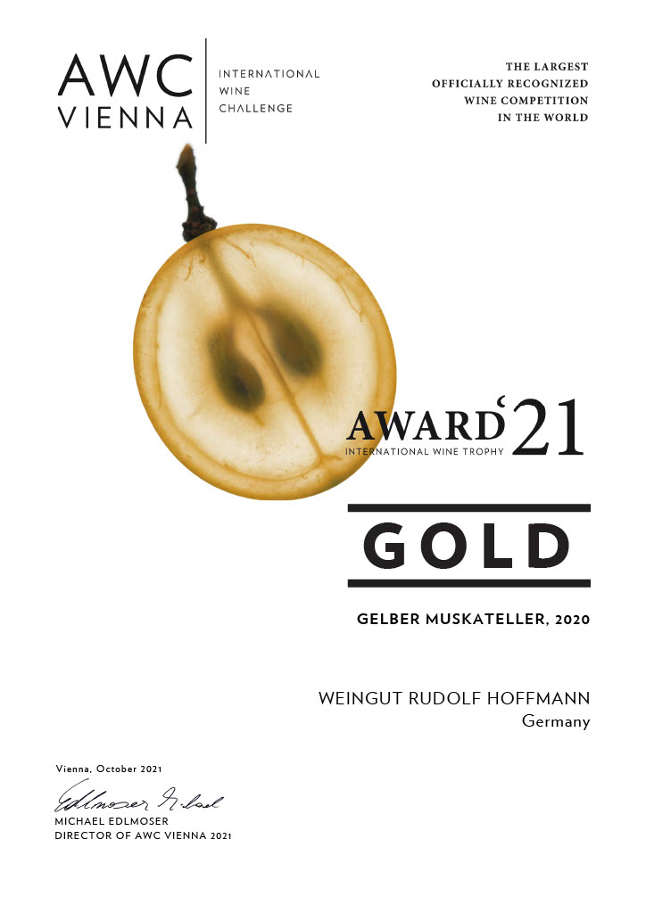 Gold für "Gelber Muskateller", 2020